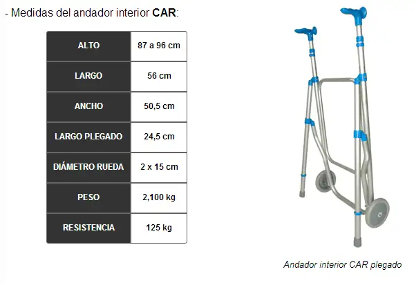 Caminador 2 ruedas Car - Imagen 2