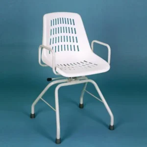 Silla de baño giratoria de acero inoxidable