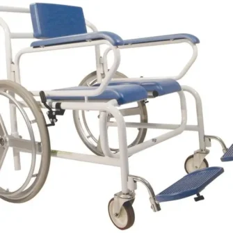 Silla de ruedas XL autopropulsable para ducha