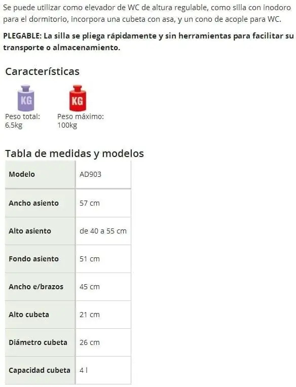 Silla con inodoro plegable Casa - Imagen 3