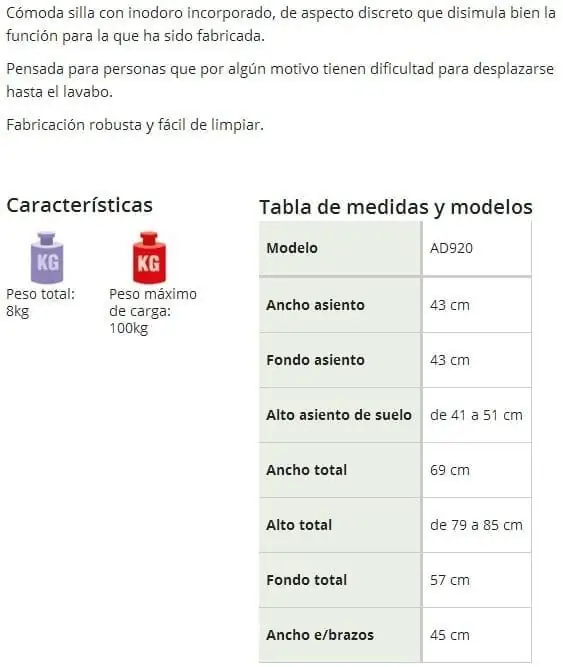 Silla con inodoro Club - Imagen 3