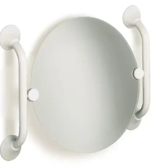Asideras para baño con soporte para espejo