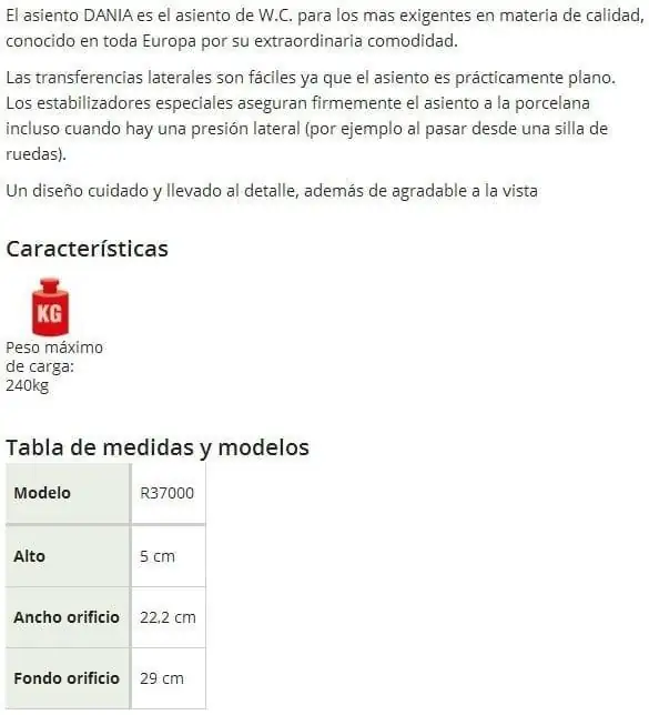 Asiento de wc con tapa muy cómodo DANIA - Imagen 4