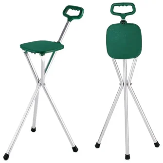 Bastón de aluminio con asiento