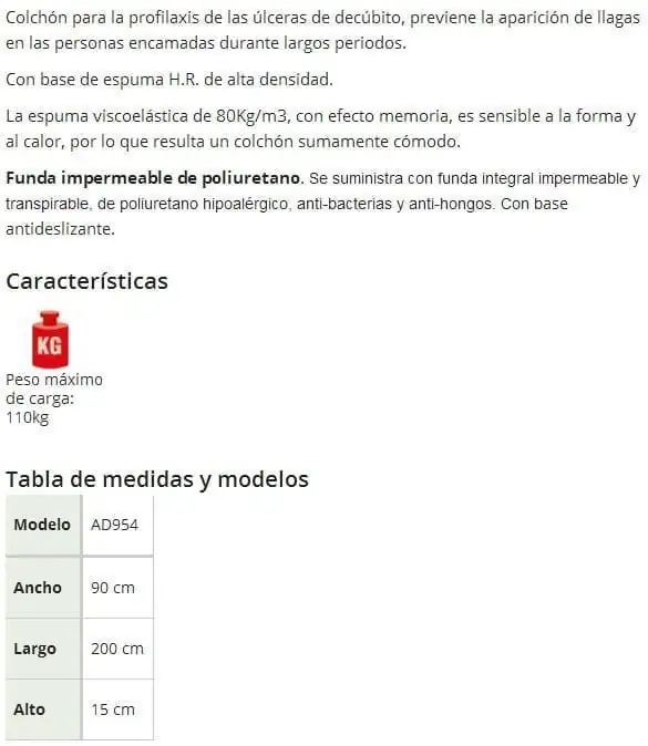 Colchón viscoelástico Combiflex - Imagen 2