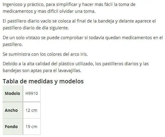 Pastillero semanal con recordatorio de tomas Anabox - Imagen 3