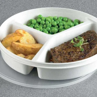 Plato con compartimentos