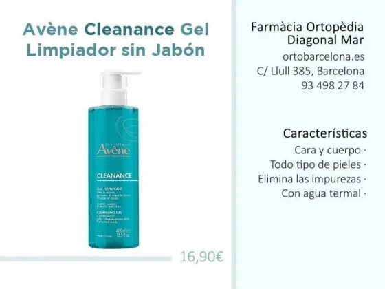 avene cleanance gel limpiador barcelona