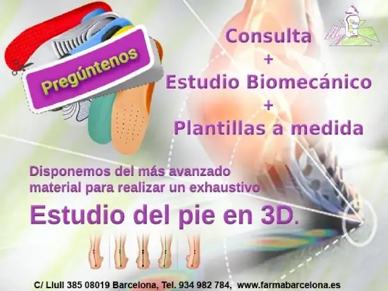 Estudio biomecánico del pie en 3D, plantillas a medida