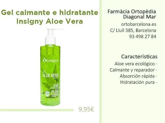 Gel calmante e hidratante Insigny Aloe Vera barcelona
