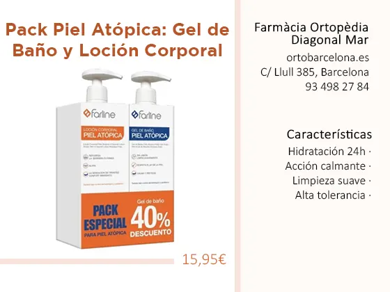 pack piel atopica gel locion corporal barcelona